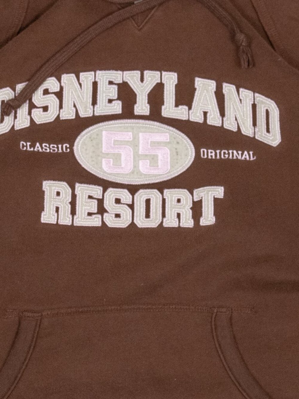 Vintage VTG Y2K 2000's Disney Resort Brown V Neck Travis Scott Hoodie Sweater - Picture 3 of 8